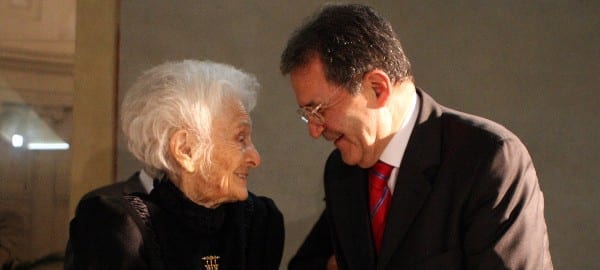 Rita Levi Montalcini e Romano Prodi