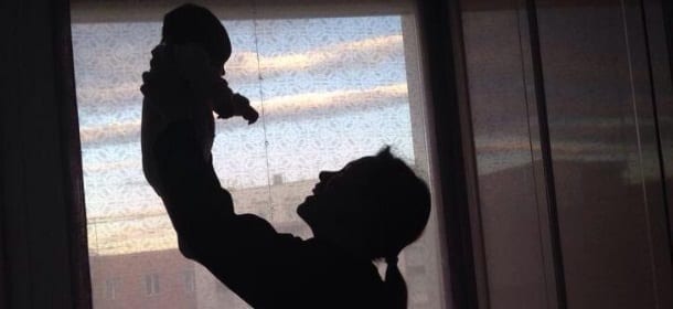 hunziker con seconda figlia