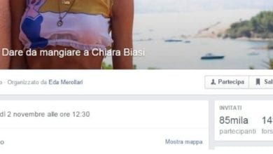 "Dare da mangiare a Chiara Biasi": la pagina che divide gli animi