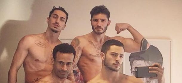 Giuseppe Giofrè, Stefano De Martino, Marcello Sacchetta e Amilcar Gonzalez: selfie da "infarto"