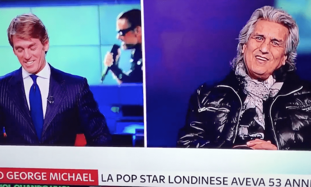 Ricordo di George Michael, ospite a Sky TG24 Toto Cutugno si fa una "grattatina" [VIDEO]