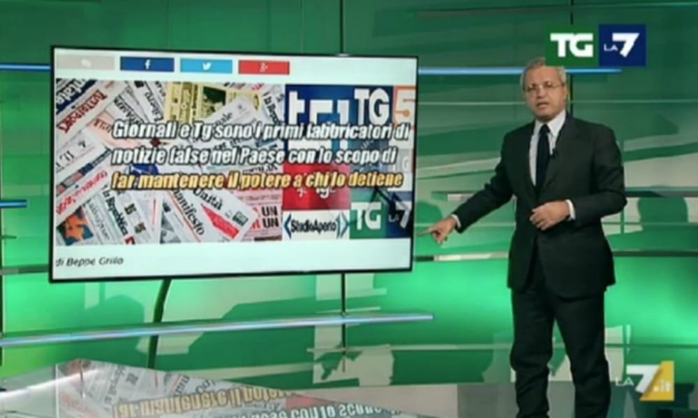 Mentana contro Beppe Grillo, la polemica finisce in tribunale [VIDEO]