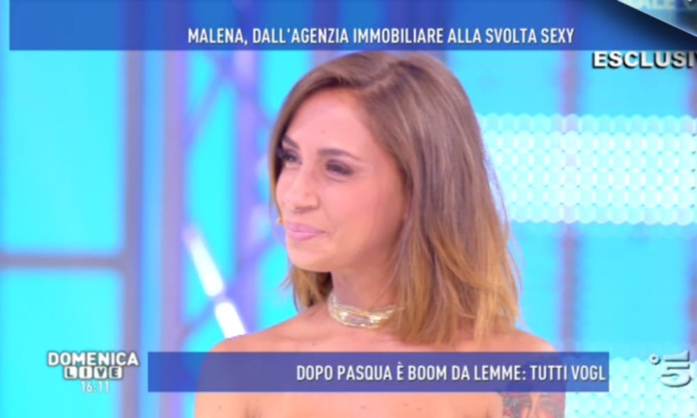 Domenica Live, la porno star Malena si racconta in lacrime