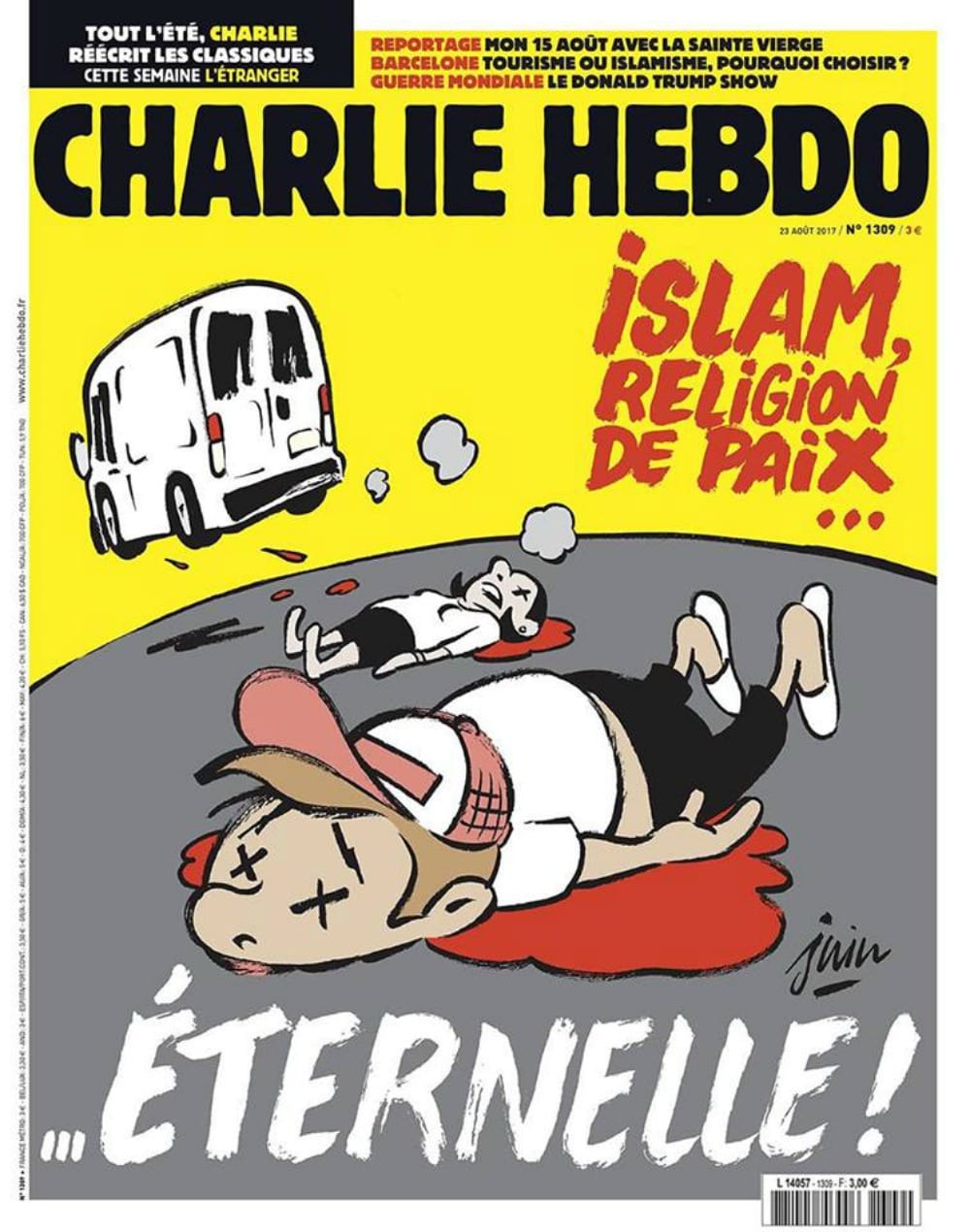 Charlie Hebdo, copertina shock sull'attentato di Barcellona: polemica mondiale