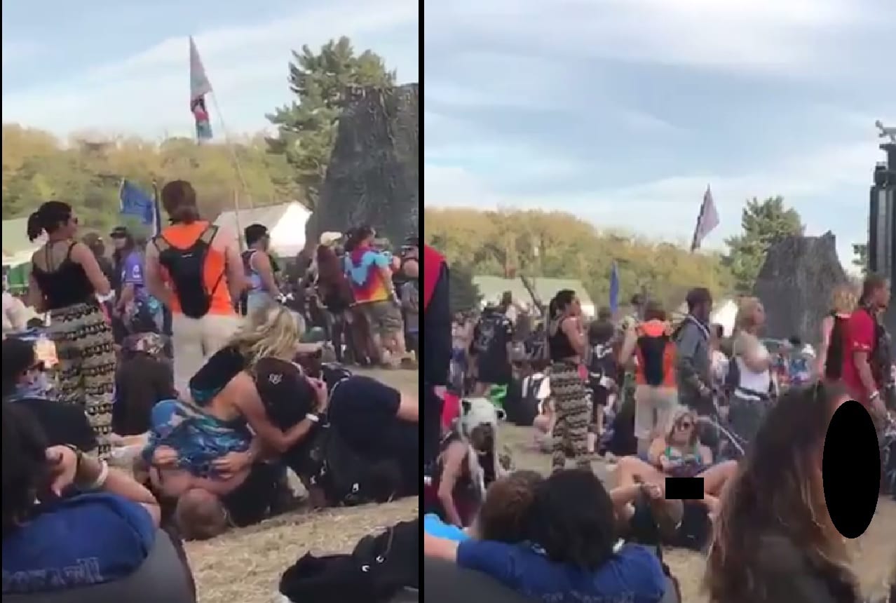 Sesso orale a tre durante un concerto di beneficenza [VIDEO]