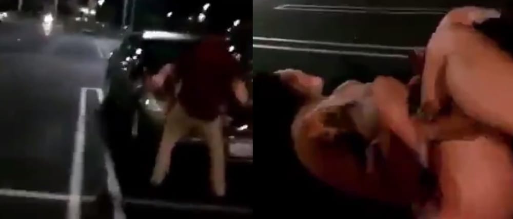 Sesso anale in strada: coppia interrotta sul più bello reagisce così... [VIDEO]