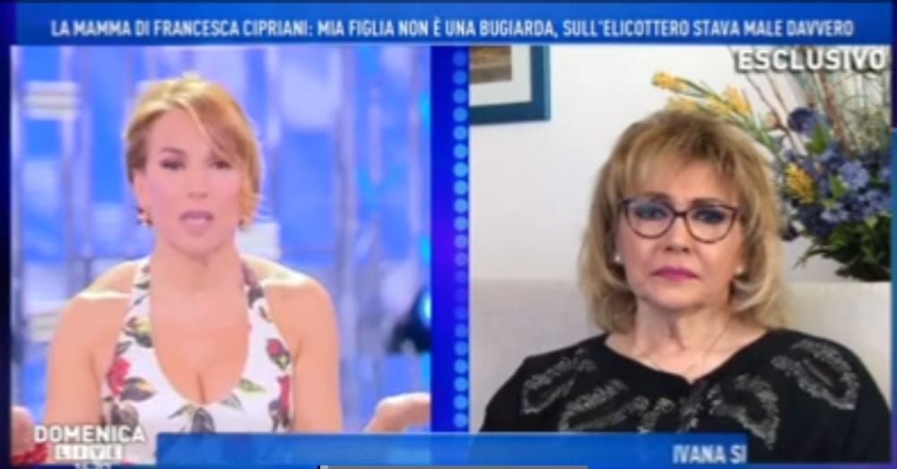 Francesca Cipriani finge? Parla la mamma a Domenica Live e scoppia la polemica [VIDEO]