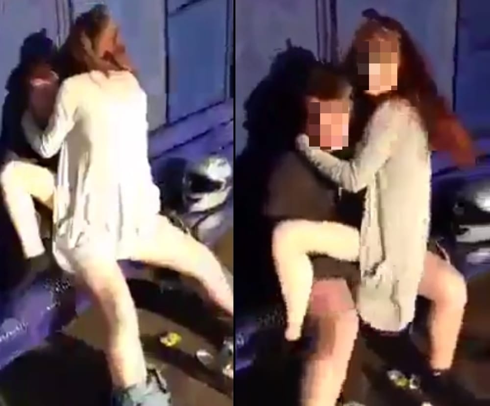 Sesso in strada: coppia si intrattiene aspettando l'autobus ma qualcosa va storto [VIDEO]