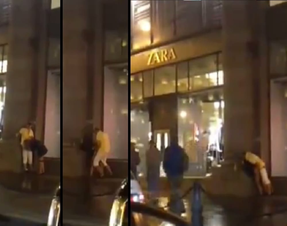 Sesso orale e anale nella via dello shopping: incredibile cosa ha combinato questa coppia davanti a tutti [VIDEO]