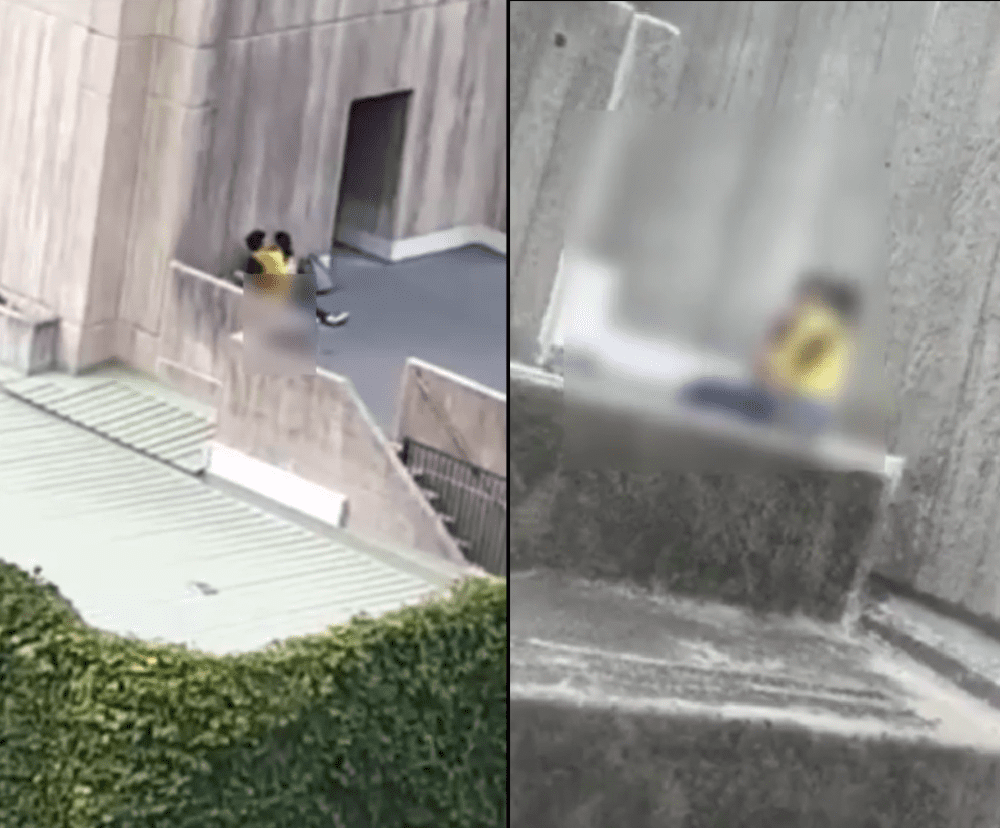 Coppia si apparta in pieno giorno vicino all'università: interrotti sul più bello [VIDEO]