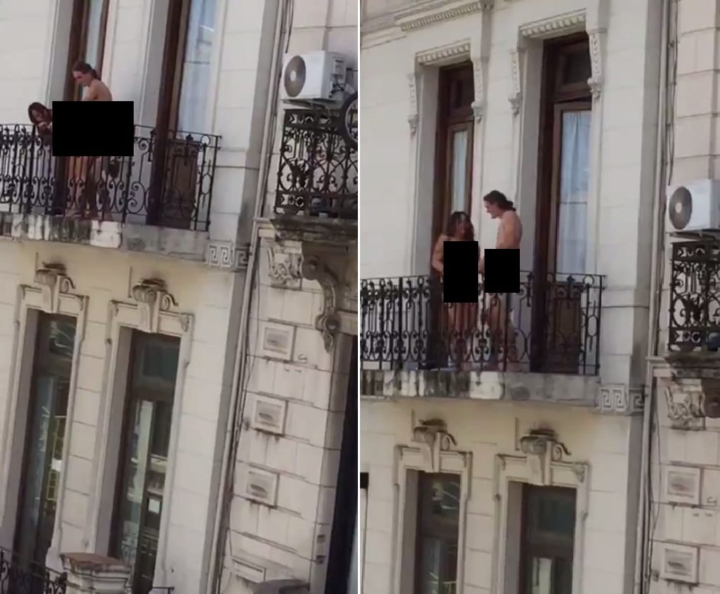 Amanti focosi beccati mentre fanno l’amore in balcone: la reazione shock dei passanti [VIDEO]
