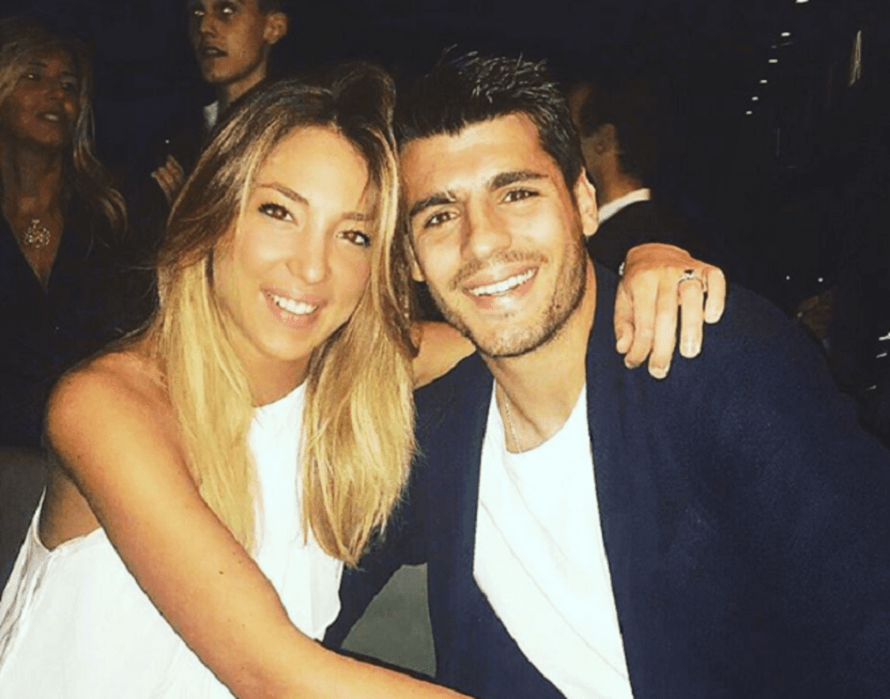 Coccole tra Alice Campello e Alvaro Morata prima del parto: ecco come si chiameranno i gemelli [FOTO]