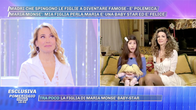 Show di Perla Maria, figlia di Maria Monsé, a Pomeriggio Cinque [VIDEO]