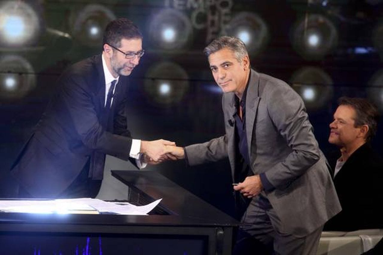 Che Tempo Che Fa George Clooney Fabio Fazio