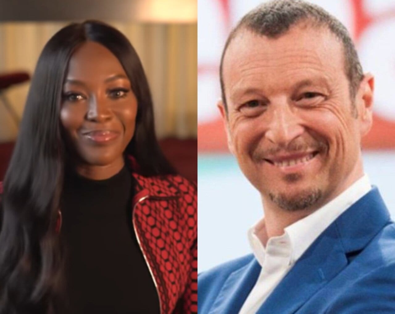 Sanremo Amadeus Naomi Campbell