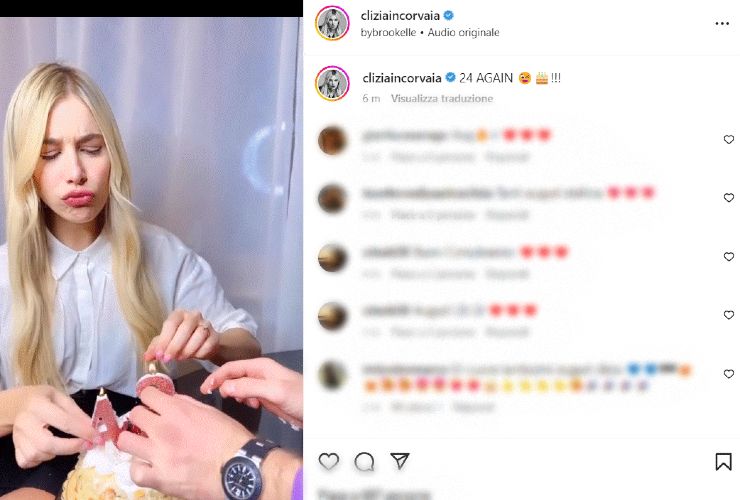 Clizia Incorvaia, il suo compleanno