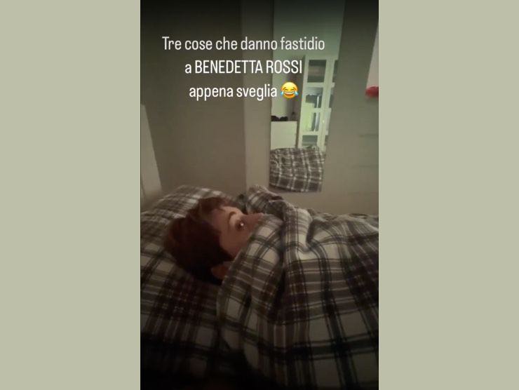 Benedetta Rossi appena sveglia (foto instagram, velvetgossip)