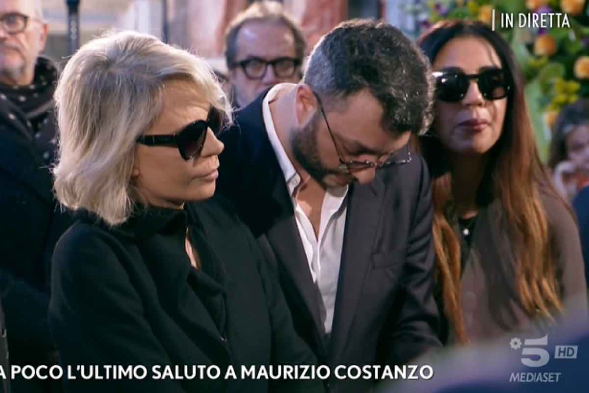 Raffaella Mennoia funerali Maurizio Costanzo