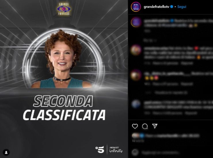 Rassegna, Beatrice Luzzi è la seconda classificata al 'GF17'