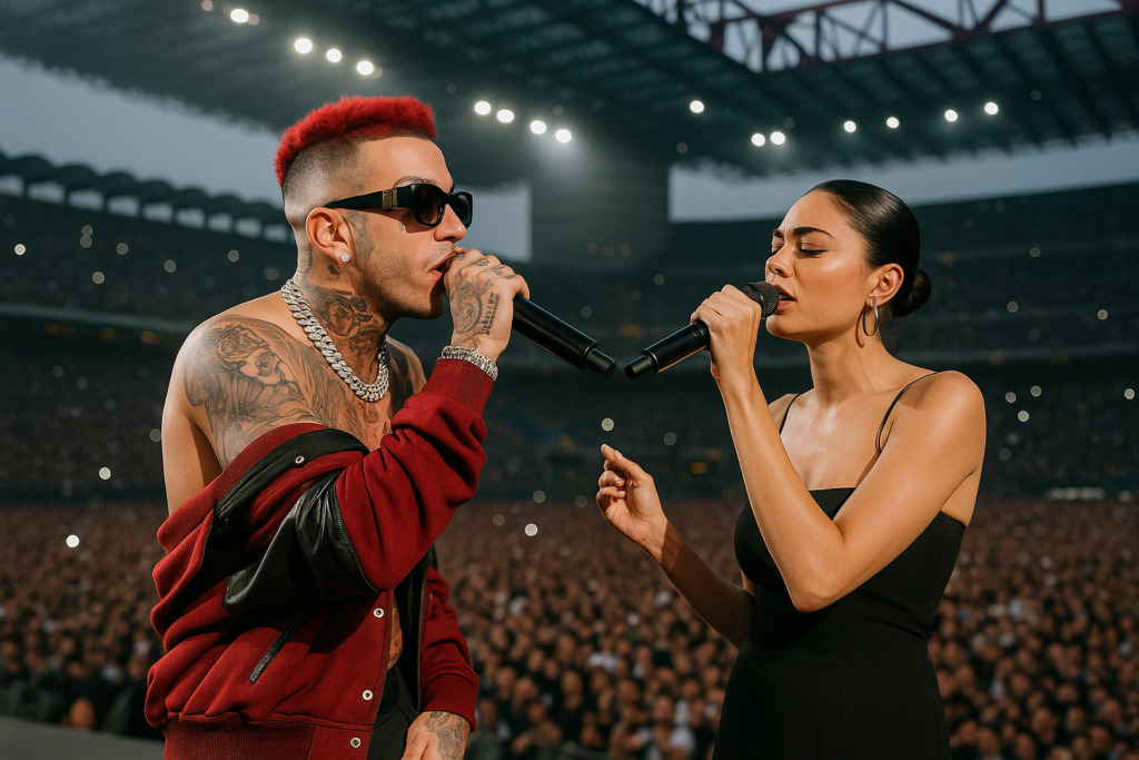Sfera Ebbasta infiamma San Siro con ospiti a sorpresa: Elodie e la dedica a Franceska