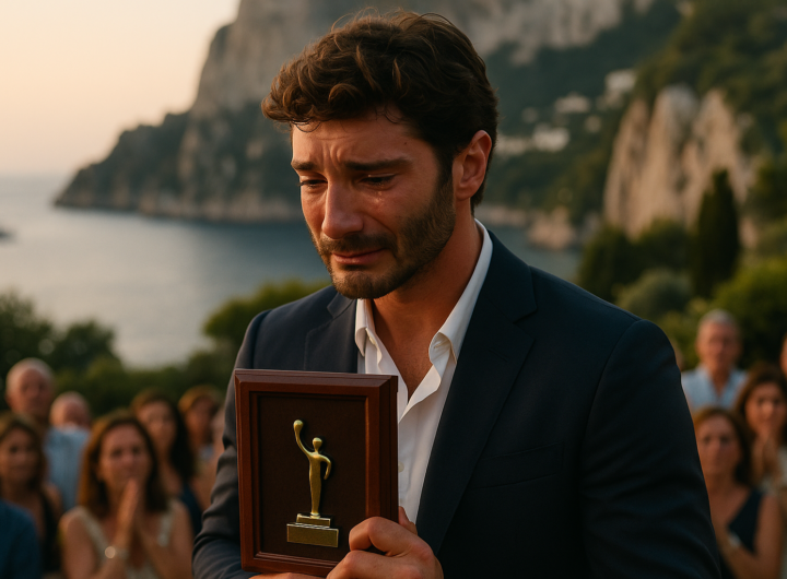 Stefano De Martino ritira il premio intitolato a suo padre Enrico: il discorso emozionante