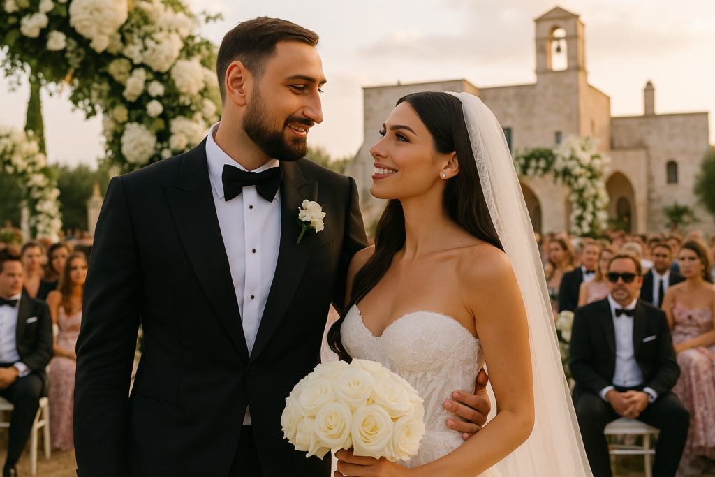 Gianluigi Donnarumma sposa Alessia Elefante in Puglia: matrimonio da favola con Dolce & Gabbana
