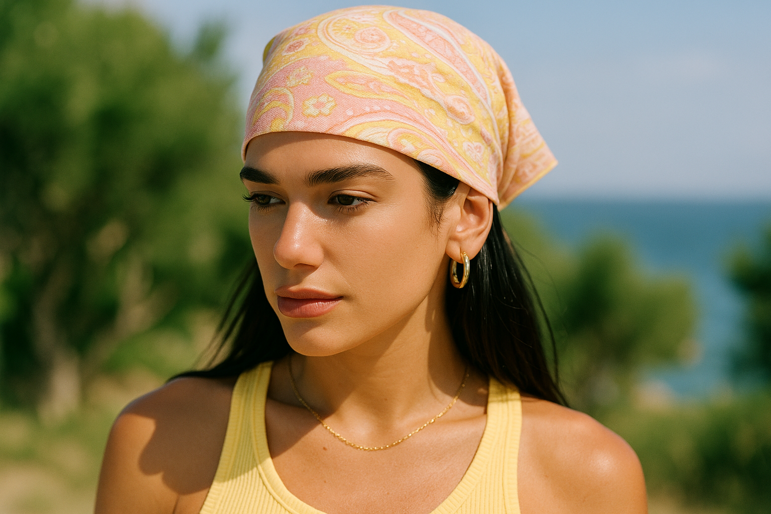 Dua Lipa rilancia la bandana come accessorio estivo 2026: come indossarla come una regina (2)