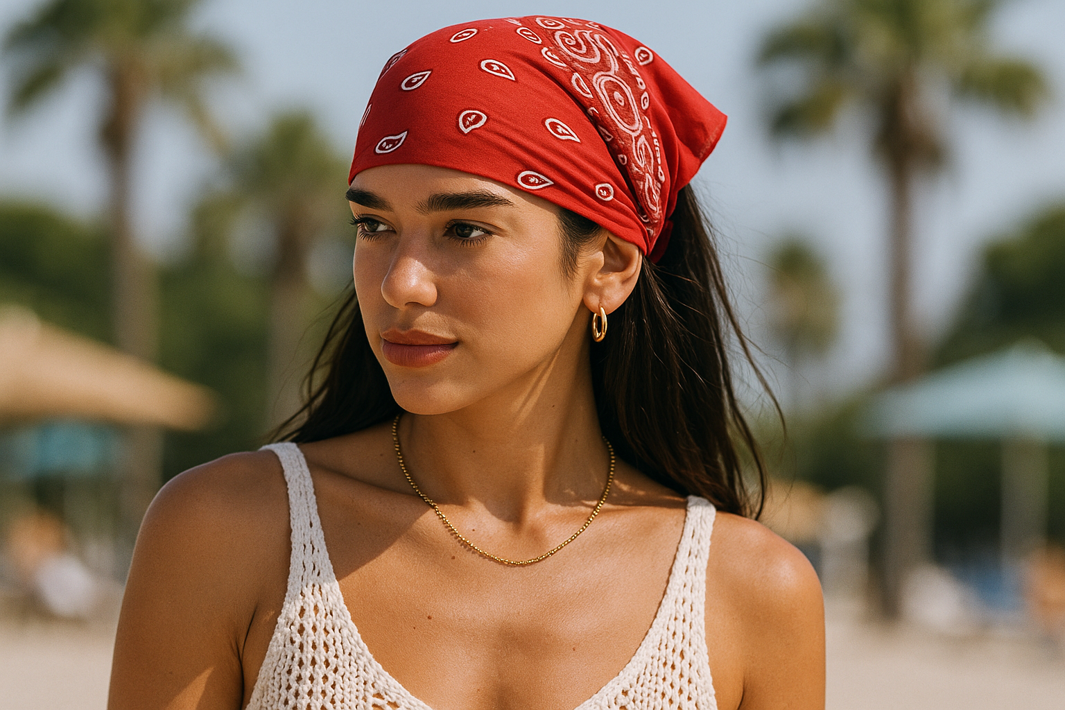 Dua Lipa rilancia la bandana come accessorio estivo 2026: come indossarla come una regina