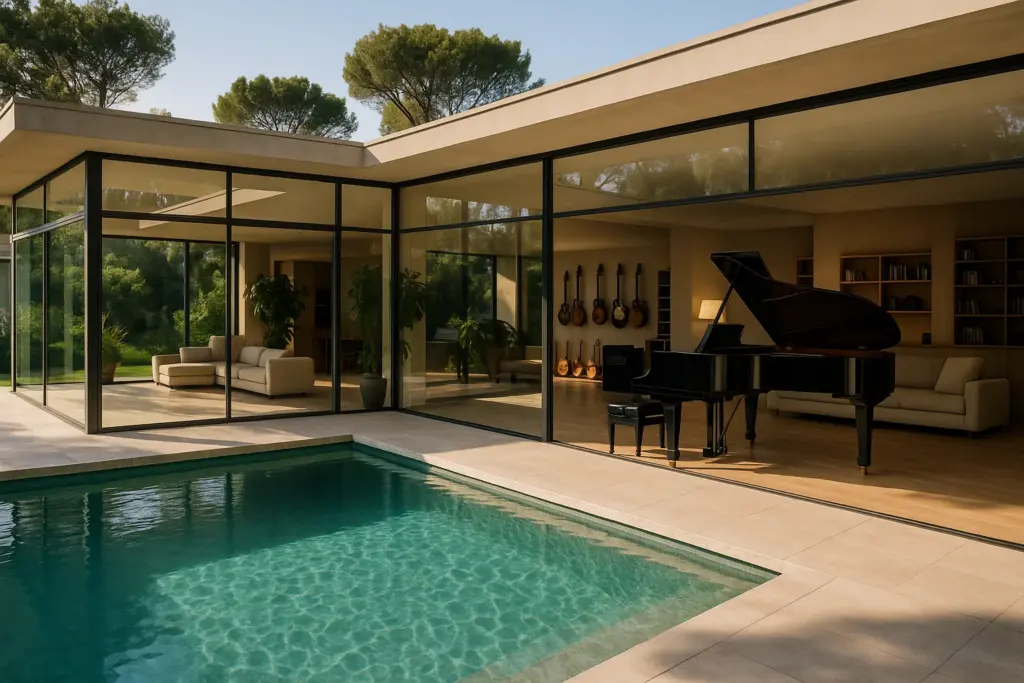 Ultimo a Roma: dentro la villa extra lusso con piscina, pianoforte a coda e studio musicale