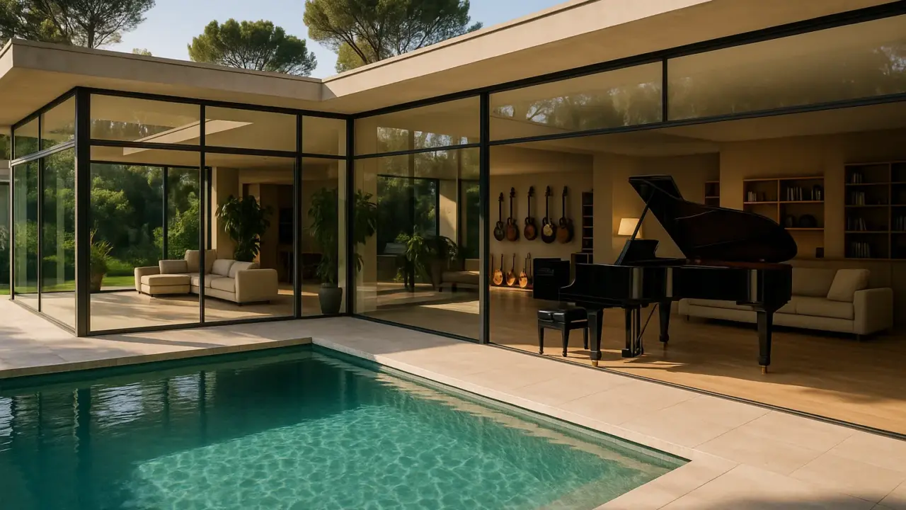 Ultimo a Roma: dentro la villa extra lusso con piscina, pianoforte a coda e studio musicale