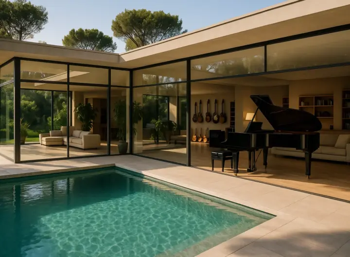 Ultimo a Roma: dentro la villa extra lusso con piscina, pianoforte a coda e studio musicale