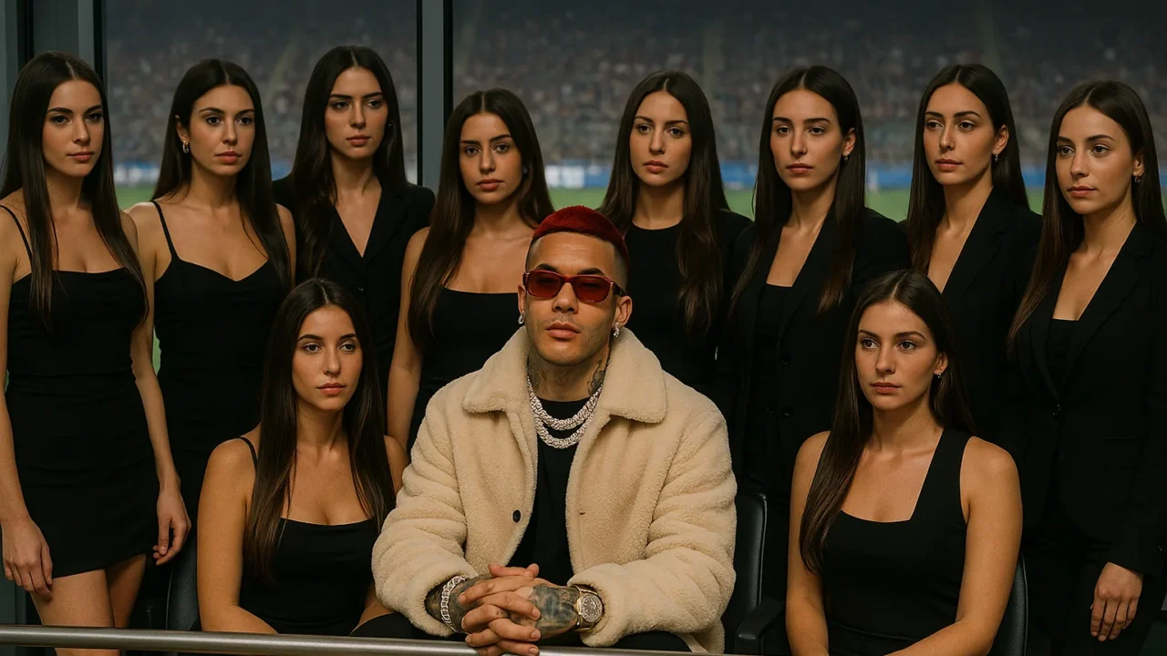 Sfera Ebbasta allo stadio con dieci ragazze: «Solo lavoro», scoppia la polemica