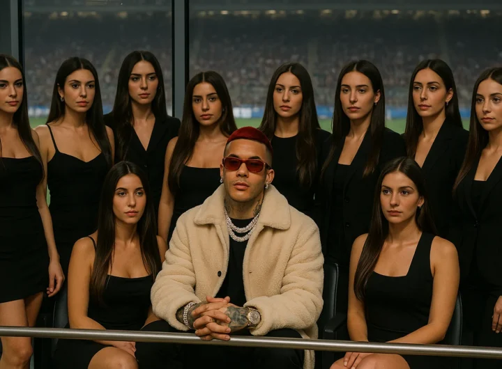 Sfera Ebbasta allo stadio con dieci ragazze: «Solo lavoro», scoppia la polemica