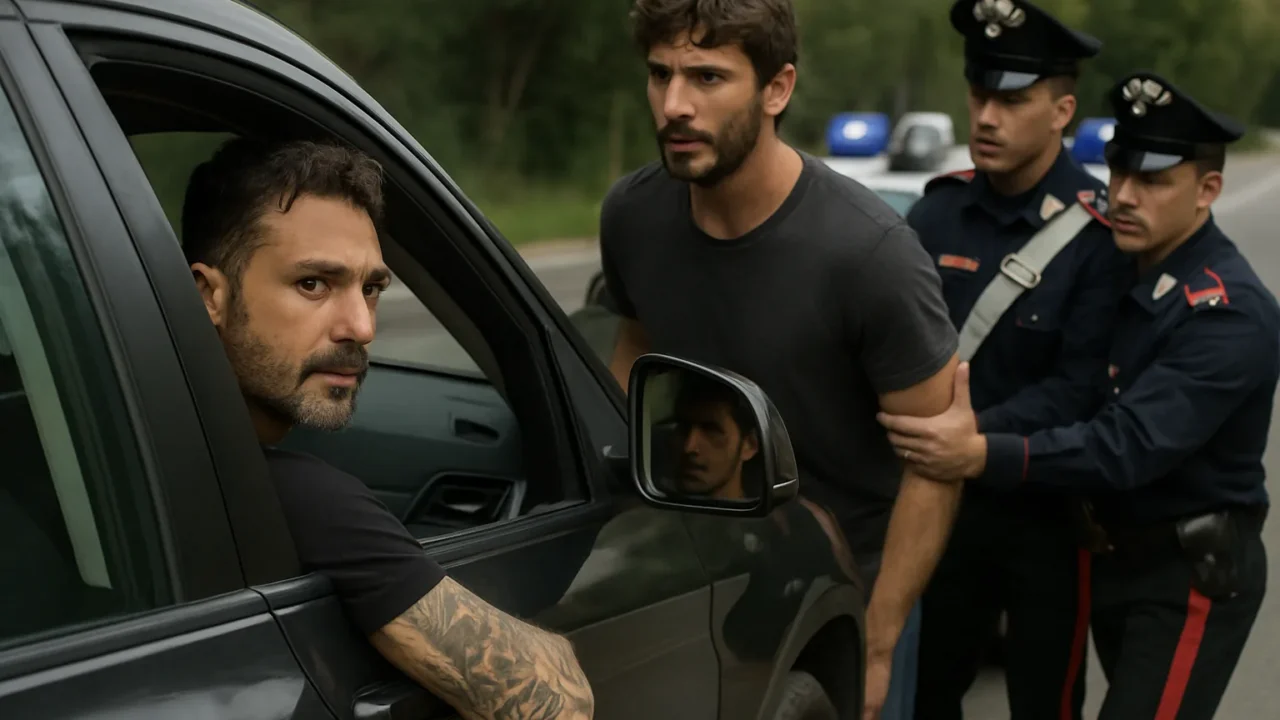 Fabrizio Corona insegue Stefano De Martino: l'intervento dei carabinieri e il fermo